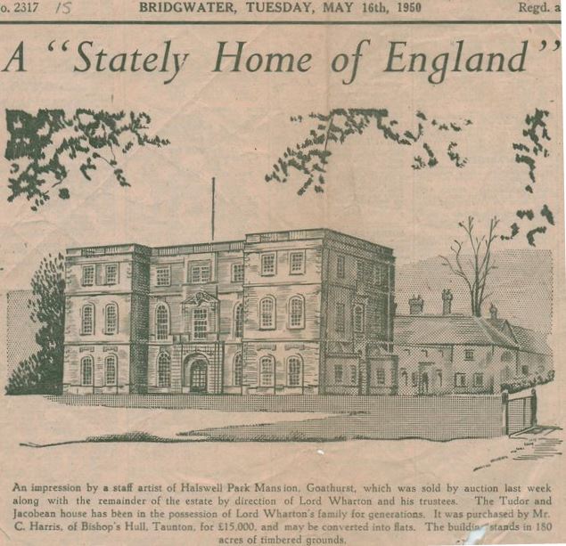 The restoration of Halswell in the mid-1920s cost £41,534 10s, it was sold with 179 acres and half a dozen cottages and follies in 1950 for a mere £15,000.
