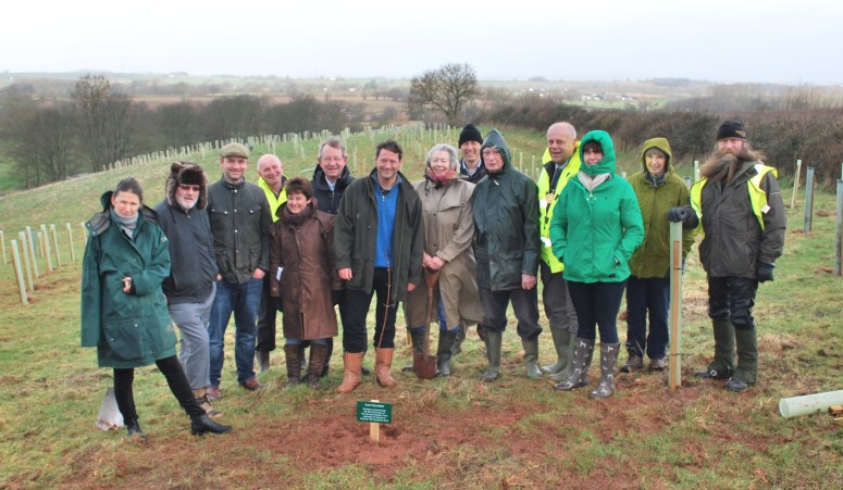 Some of the brave windswept enthusiasts Left to right: Alyona Strachan, Chris Stones, Roy Bolton, Alex Sergeyevs, Ann Manders, Stuart Senior, Edward Strachan, Camilla Carter, Simon Bonvoisin, James Harris, Councillor Ian Dyer, Ann Dyer, Helen Senior and Mark Lidster